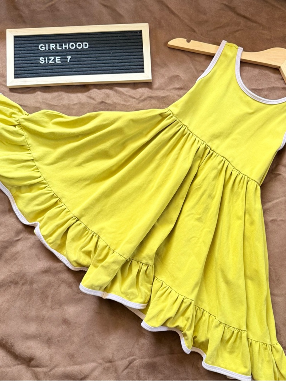 Girlhood Mustard Yellow Twirl Dress